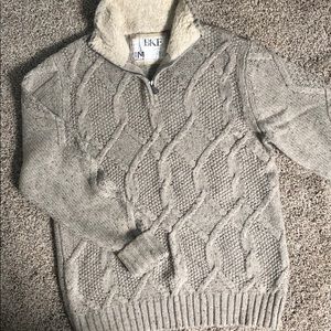 Sweater with Sherpa collar lining